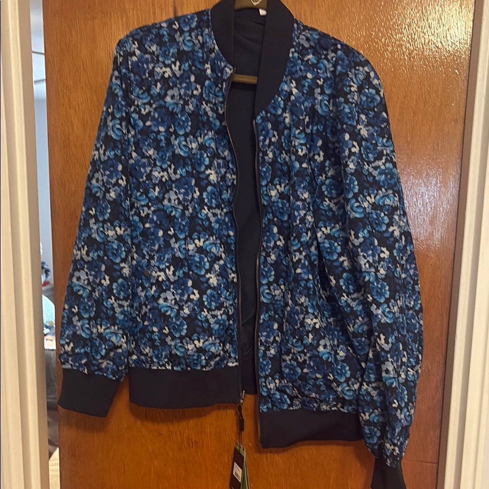 Brooklyn Brigade Floral Blue Bomber Jacket